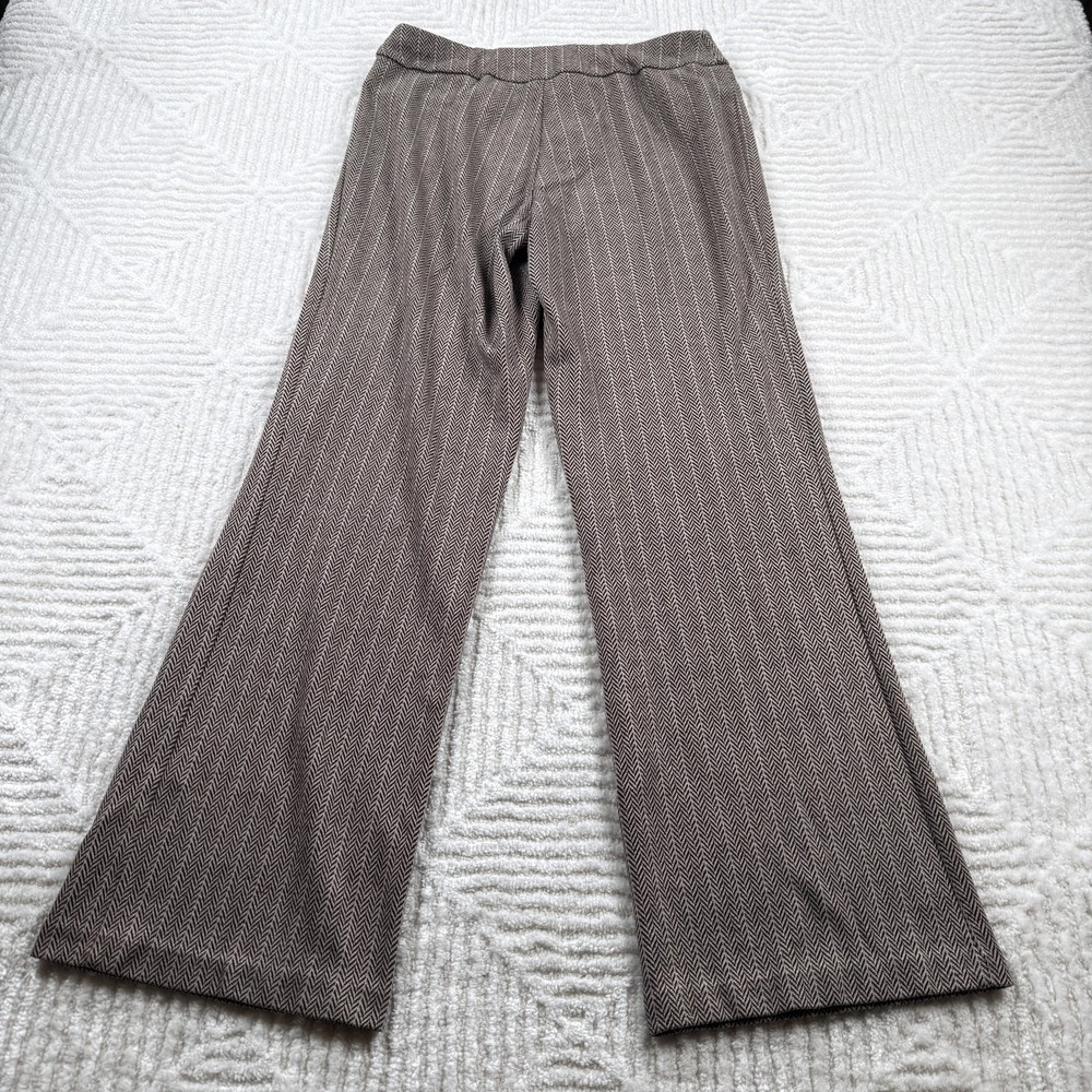 New York & Company Pants Womens S Brown Herringbone Stretch Dress Trousers Work - Picture 2 of 12
